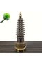 Elegant Metal Incense Burner Tower, Decorative Holder for Sticks & Cones, Ash Catcher for Home Fragrance, Bakhoor, Meditation & Aromatherapy (Brass Finish)
