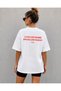 Look Like Barbie Smoke Like Marley Printed White Women's Oversize T-Shirt