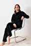 Long Sleeve Flexible Soft Viscose Velvet Pajama Set - 3