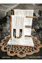 Checkered U Lettered and Striped Kitchen Towel Set of 2 (30X50)