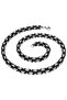 Black and White Color King Model Men's Steel Chain Necklace - 3