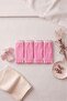 Women's Pink 4-Pack Cotton Striped Elastic Comfortable Slip Panties - 2