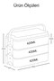 3-tiered compartment lunchbox - lockable - with carrying handle - includes spoon & fork g-770 - 5
