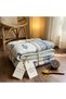 Cream & Indigo Blue Floral Jaipur Indian Hand Block Print Quilted Comforter - 4