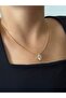 Zircon Stone Vertical Marquise Model Elegant Steel Women's Necklace - 2