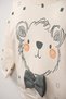 Baby Boy Top and Bottom Set with Bow Tie and Bear Figure - 6