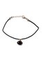 Black Color Beaded Bijouterie Anklet with Fish Figure (23 cm) 130700 - 2