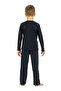 Children's Navy Blue Pajama Set 3828-3 - 4