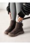 Flora Brown Fur Women's Boots - 6
