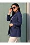 Women's Folded Sleeve Short Dabıl Fabric Jacket 7218 - 2