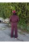 Women's Zippered Cardigan and Pants Knitwear Set - 4