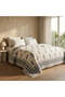 Cream & Indigo Blue Floral Jaipur Indian Hand Block Print Quilted Comforter - 2