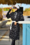 Patterned Black Full-Covered Hijab Swimsuit |   M2606 - 3