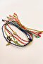 Bohemian Series Red Purple Yellow Navy Blue Turquoise Gold Objected Rope Bracelet Set 5 Pieces - 2