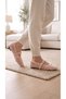 Women's Powder Rabbit Hair Buckle Daily Ballerinas 1 cm Byndtav01 - 5