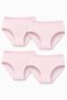Girls' Panties Set 4-Pack Cotton Pink Unprinted Plain Girls' Slip Panties Gift Children's Panties Set Cotton Girls' Underwear Ful-Kulot-K-P
