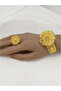 Stylish Carved Floral Design Bracelet and Ring Set - 3