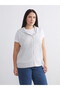 Alita City Lcw Everyday Gray Diving Fabric Plain Women's Vest with a Difference - 3