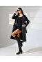 Women's Black Leather Trench Coat Belted Lined Long Leather Jacket Coat - 3