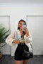 Women's Lace Detailed Tie-Up Oversize Blouse - 3