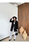 Women's Buttoned Lined Short Cashmere Coat - 3