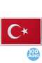 Turkish Flag Rectangular Embroidery Emblem 5X7 Cm. 100 Pieces - 3