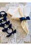 6-Piece Napkin Ring Ring with Sax Stones