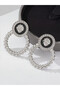 French Earrings with Lion Head and Knitted Design