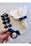 6-Piece Napkin Ring Ring with Sax Stones - 2