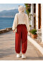 Red Loose-Fit Muslin Hijab Pants - 2