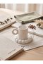 Fluffy Ring Handle Bubble Double Espresso and Cup Set -140 ml - 2