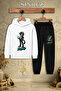 Children's Unisex 3Lu Zenko Elde Kure Printed Hooded Tracksuit Set - 4