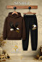 Children's Unisex 3Lu Eagle Colorful Attack Printed Hooded Tracksuit Set - 4