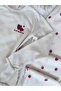 Ecru Raspberry Patterned Soft Winter Waffle Knitted Pajama Set - 7