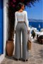 High Waist Wide Leg Jean Palazzo Pants