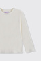 Girl's Long Sleeve White T-Shirt - 3