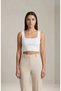 Women's White Thick Strap Crop Top Bustier – and Stylish Design