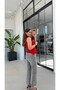Hook Closure Knitwear Red - 3