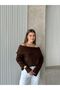 Women's Knitwear Sweater Off-The-Shoulder Boat Neck Soft Textured Stylish Sweater - 2