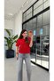 Red Knitted Blouse