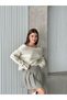 Women's Knitwear Sweater Off-The-Shoulder Boat Neck Soft Textured Stylish Sweater - 3