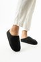 Unisex Black Embroidered Velvet House Slippers Men's House Slippers - 3
