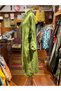 Green Color Bohemian Linen Kaftan with Tassels and Pocket Detail - 7