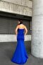 Stretchy Lycra Fabric Strapless Maxi Evening Dress - 3