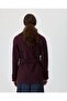 Belted Short Cashmere Coat Dark Burgundy - 5