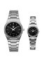 Couple's Watch Dualis Silver Black Wristwatch - 3