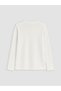Vizyon New Season Ecru Crew Neck Girls' Pajama Set - 6