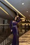 Crew Neck Stone Detailed Maxi Evening Dress - 3