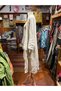 Stone Color Bohemian Asymmetrical Casual Linen Kaftan - 3