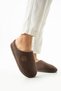 Unisex Brown Embroidered Velvet House Slippers Men's House Slippers - 3